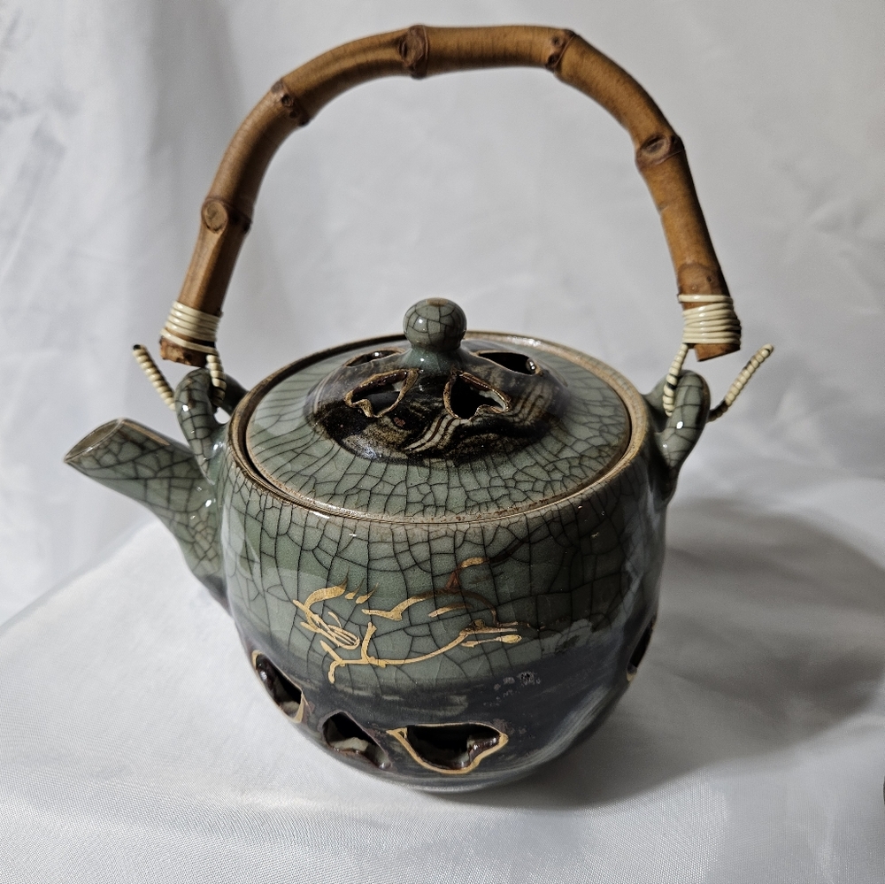 Vintage 1940's Otagiri Somayaki (Somaware) Japanese Tea Set - Picture 2 of 10